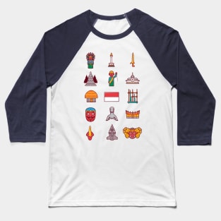 cute indonesia icon Baseball T-Shirt